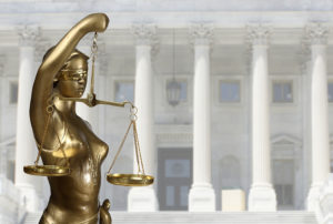 Andrew Bender law office court house lady justice image